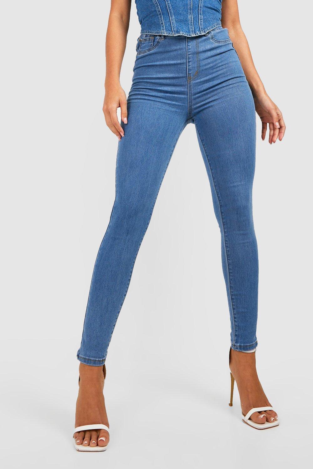 High waisted jean jeggings best sale